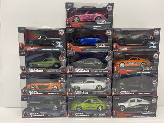 1/32 FAST & FURIOUS CARS by: JADA 13 Different choices!