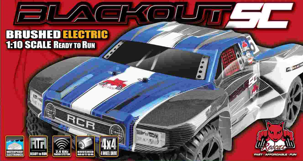 Redcat Blackout SC RC Truck - 1:10 Brushed Electric Short Course Truck