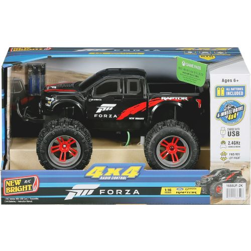 New Bright 1688UF-2K (1:16) Forza Ford Raptor Battery Radio Control Black Truck