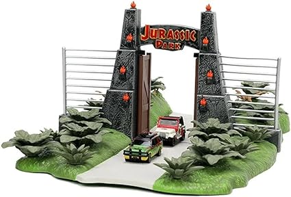 Jada Nano "Hollywood Rides" Nano Scene Jurassic Park With 2 Vehicles