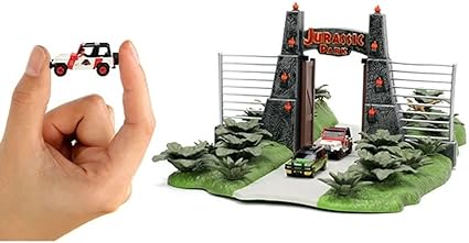 Jada Nano "Hollywood Rides" Nano Scene Jurassic Park With 2 Vehicles