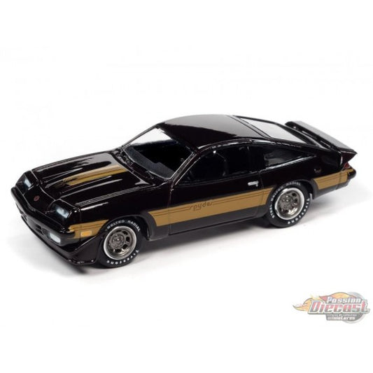 1980 Chevrolet Monza Spyder Dark Claret / Gold Stripes. - Classic Gold 2021 Johnny Lightning 1:64 - JLCG024