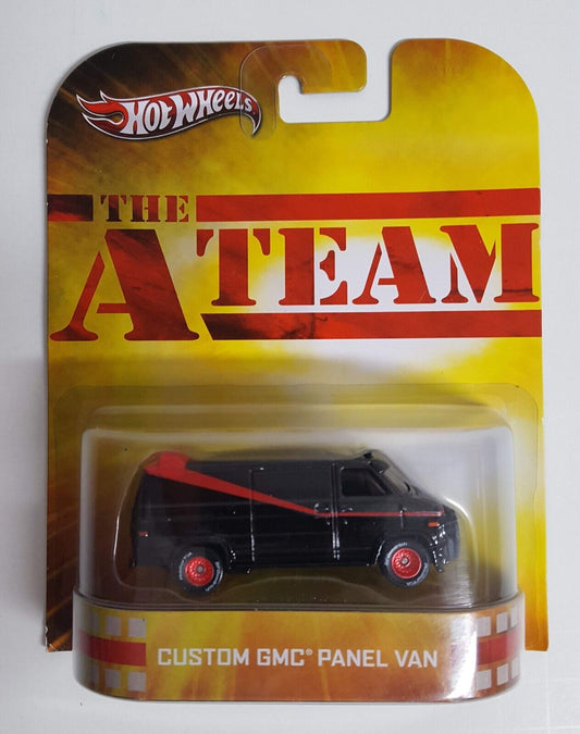 Hot Wheels The 'A' Team Custom GMC Panel Van w/ Real Riders on Red Wheels