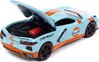 2022 CHEVROLET CORVETTE LIGHT BLUE "GULF" 1:64 MODEL CAR BY AUTO WORLD