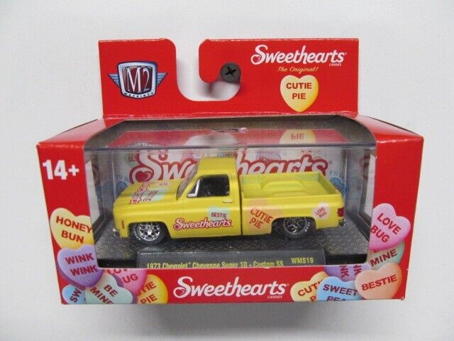 M2 BOXED - Sweethearts Series - Yellow 1973 Chevy Cheyenne Super 10 - Custom SS