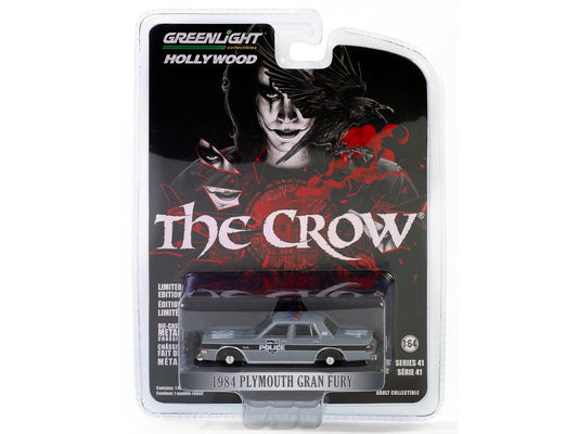 1984 PLYMOUTH GRAN FURY POLICE "THE CROW" (1994) 1/64 CAR BY GREENLIGHT 62020 E