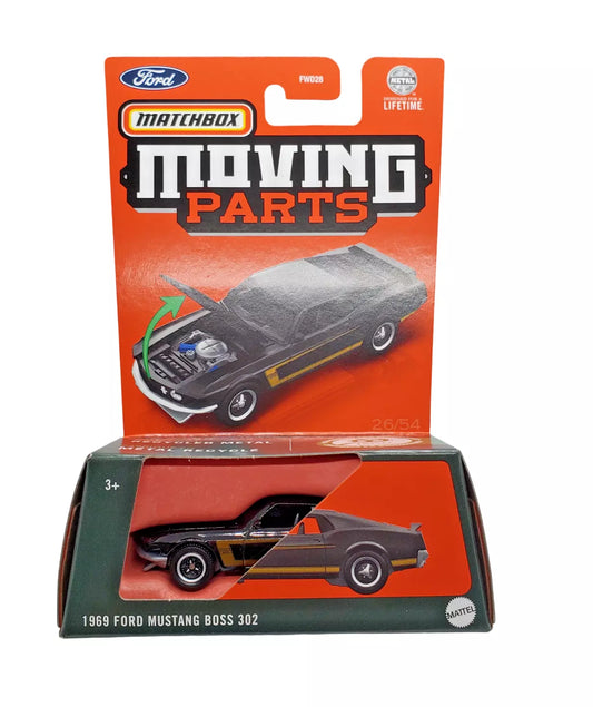 2024 Matchbox 1969 Ford Mustang Boss 302 #26 Black - MOVING PARTS