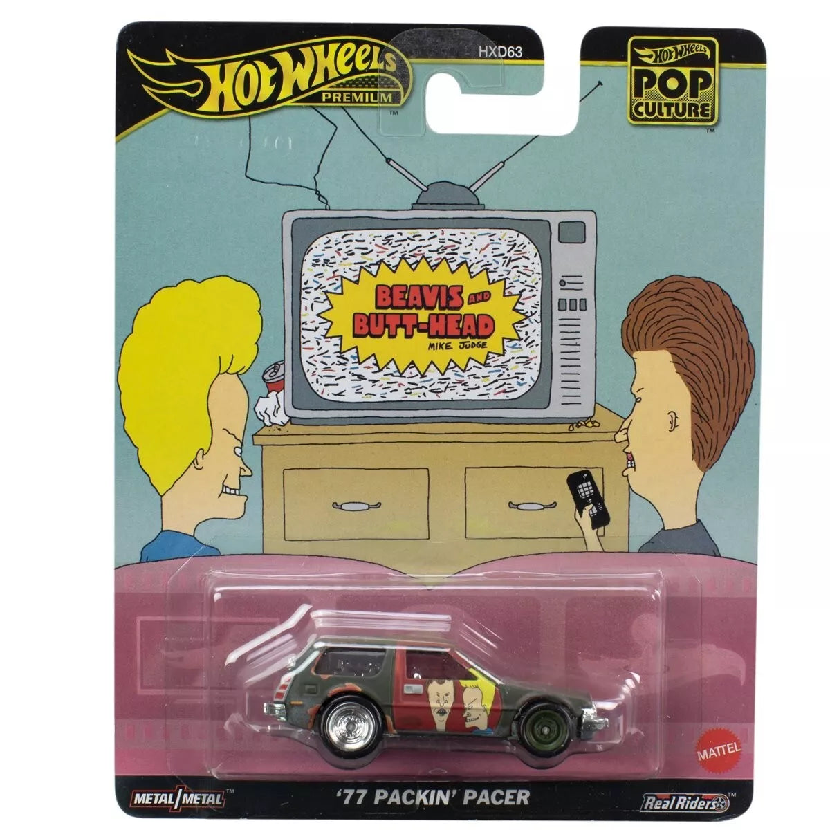 Hot Wheels Premium Pop Culture Beavis and Butt-Head 1:64 ‘77 Packin’ Pacer Car