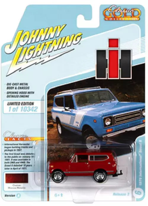 JOHNNY LIGHTNING 1:64 1979 INTERNATIONAL SCOUT II MAROON MODEL JLCG026-JLSP168 A