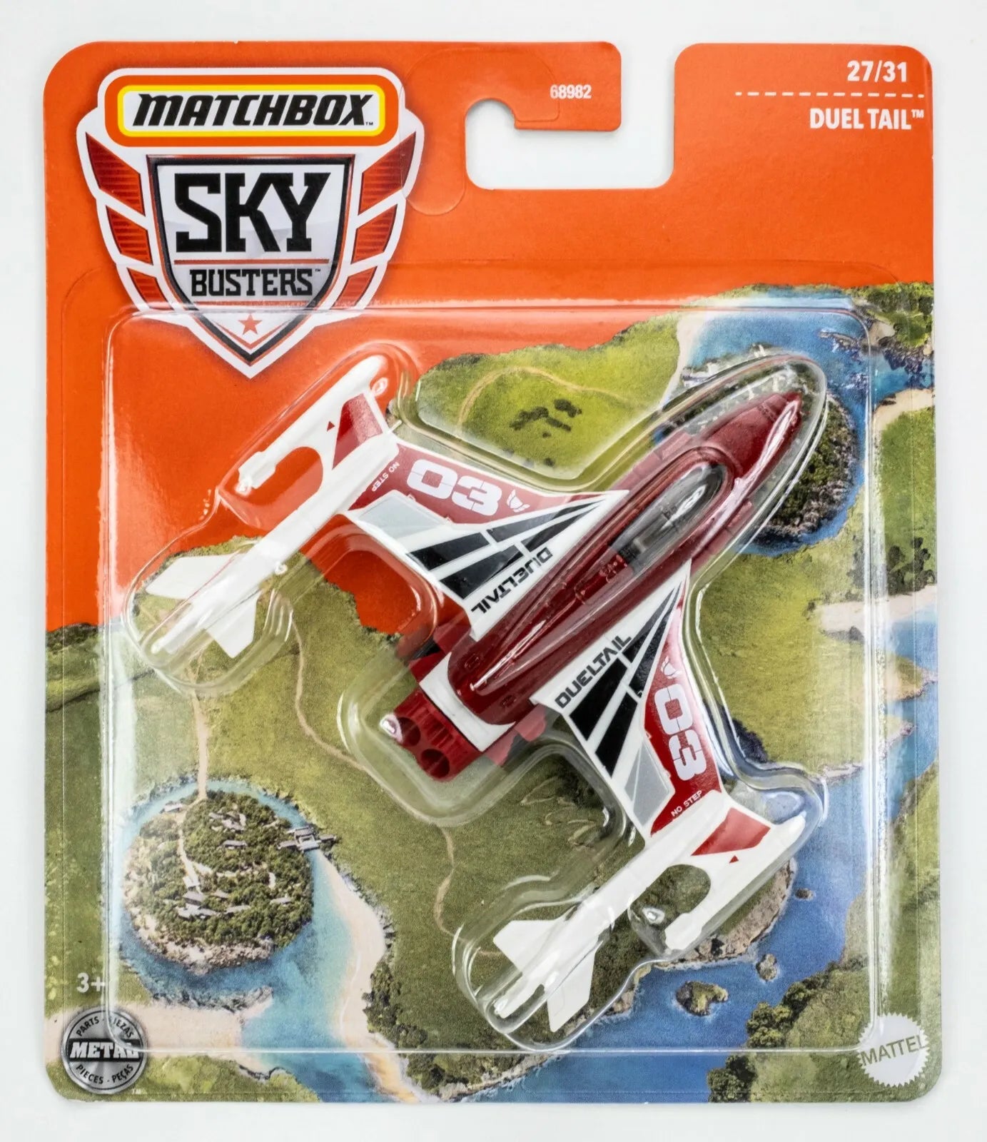 2021 Matchbox Sky Busters® 68982 #27 Duel Tail™ RED METALLIC | FSC