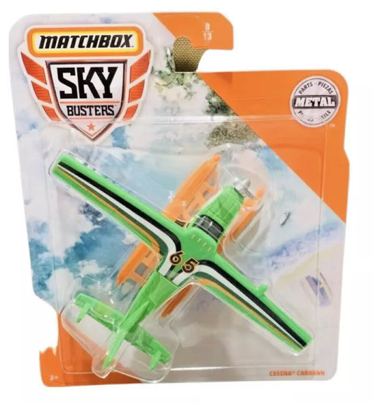 Matchbox 2019 Sky Busters Green CESSNA CARAVAN Die-Cast Airplane 8/13 SB-6B