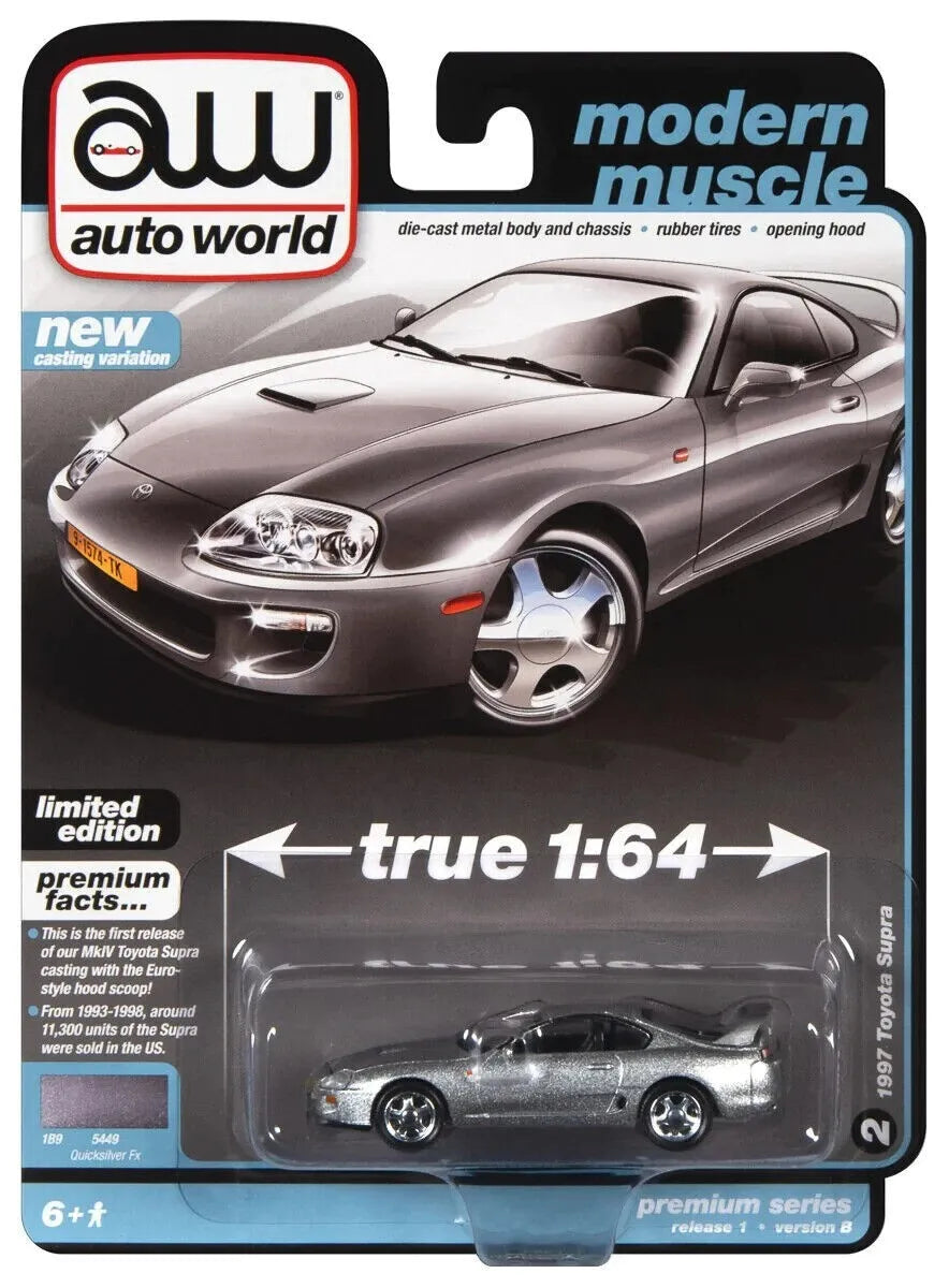 1997 Toyota Supra Euro Version Quicksilver Auto World Die-cast 1:64