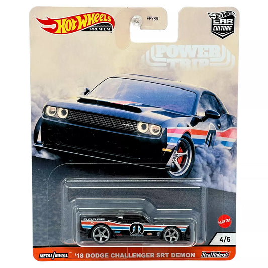 Hot Wheels Premium Power Trip '18 Dodge Challenger SRT Demon 1:64 Diecast