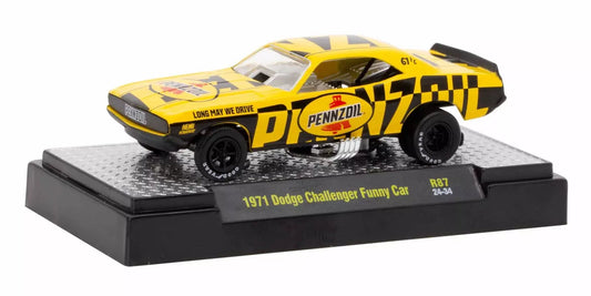 M2 Machines 1971 Dodge Challenger Funny Car M2 Auto-Thentics Release 87 R87 1:64