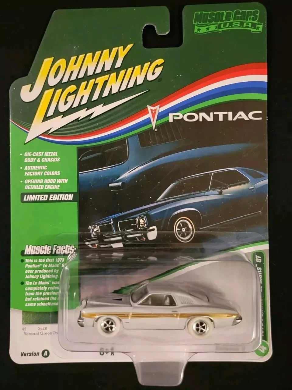 Johnny Lightning 1973 Pontiac Le Mans GT "White Lightning" Release 2 sealed