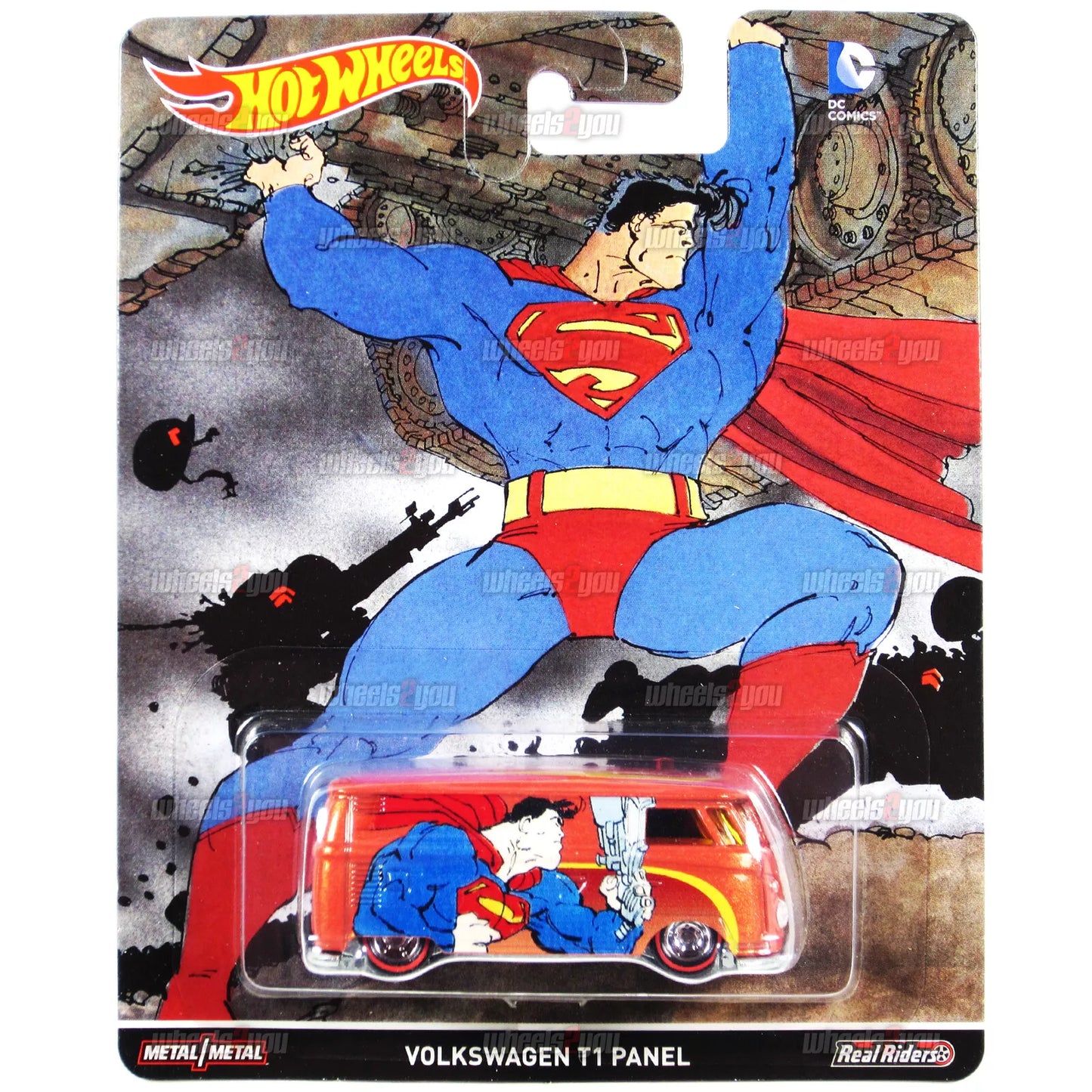 2016 Hot Wheels VOLKSWAGEN T1 PANEL Superman - Pop Culture DC COMICS 1:64 DJG93