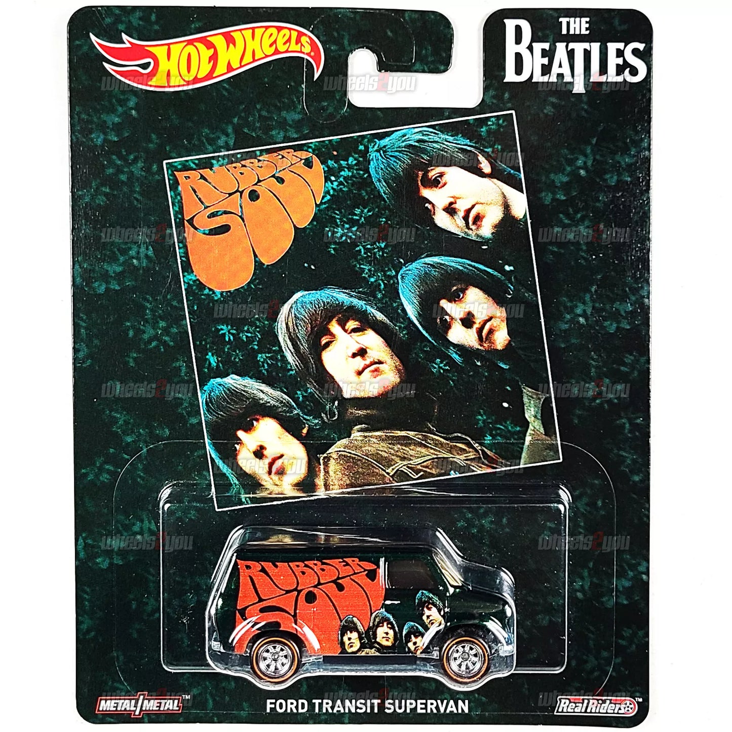 Hot Wheels - FORD TRANSIT SUPERVAN - The Beatles - Pop Culture 1:64 Mattel DWH34