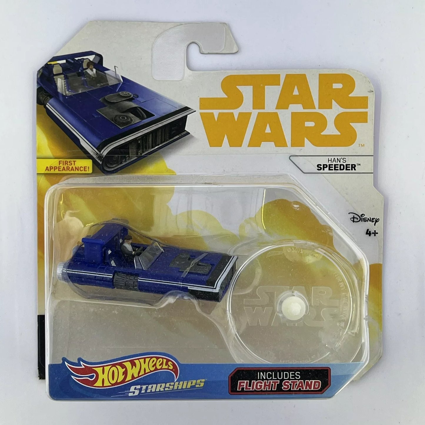 2018 Hot Wheels Star Wars Starships "HAN'S SPEEDER" With Flight Stand