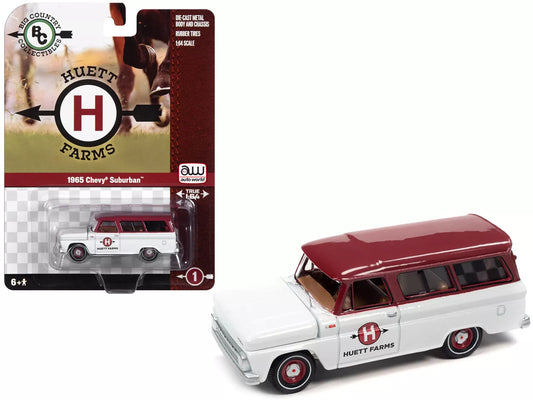 1965 Chevrolet Suburban White w Red Top Huett Farms Big Country Collectibles 202