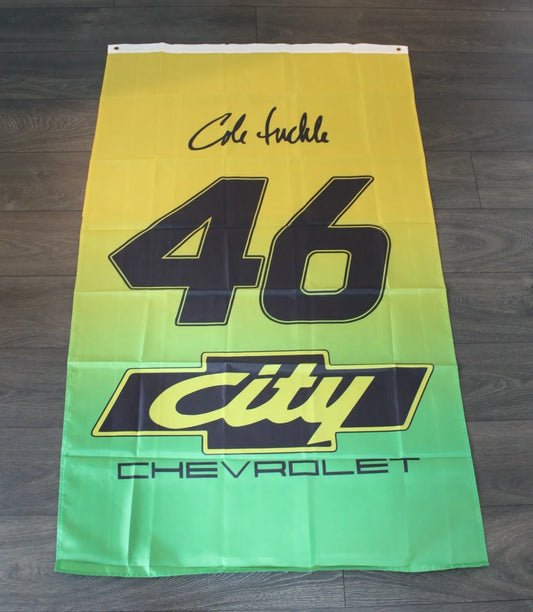 City Chevrolet Racing Banner Flag 46 Garage Man Cave Days of Thunder Movie