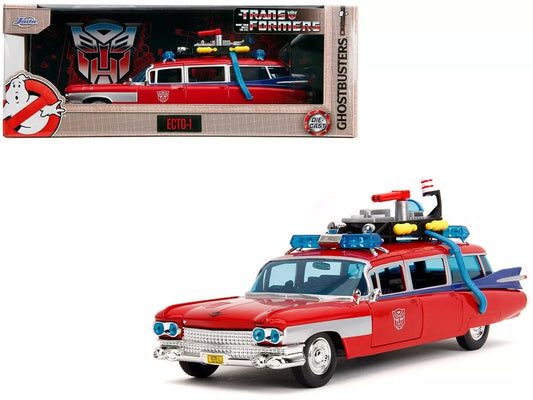 1959 CADILLAC AMBULLANCE ECTO-1 "GHOSTBUSTERS-TRANSFORMERS" 1/24 BY JADA 35466