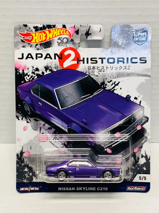 New HTF Hot Wheels Japan Historics 2 Purple Nissan Skyline C210 Real Riders