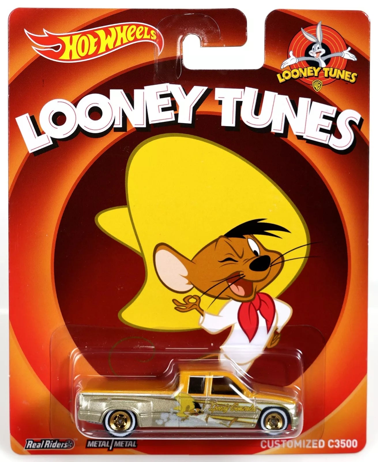 2013 HOT WHEELS LOONEY TUNES CUSTOMIZED C3500 SPEEDY GONZALES TRUCK