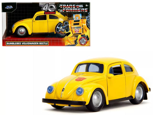 VOLKSWAGEN BEETLE "BUMBLEBEE" YELLOW "TRANSFORMERS" 1/32 DIECAST BY JADA