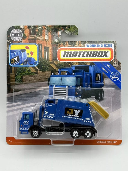 Matchbox Working Rigs MBX Service Garbage King HD Blue Truck GBL01