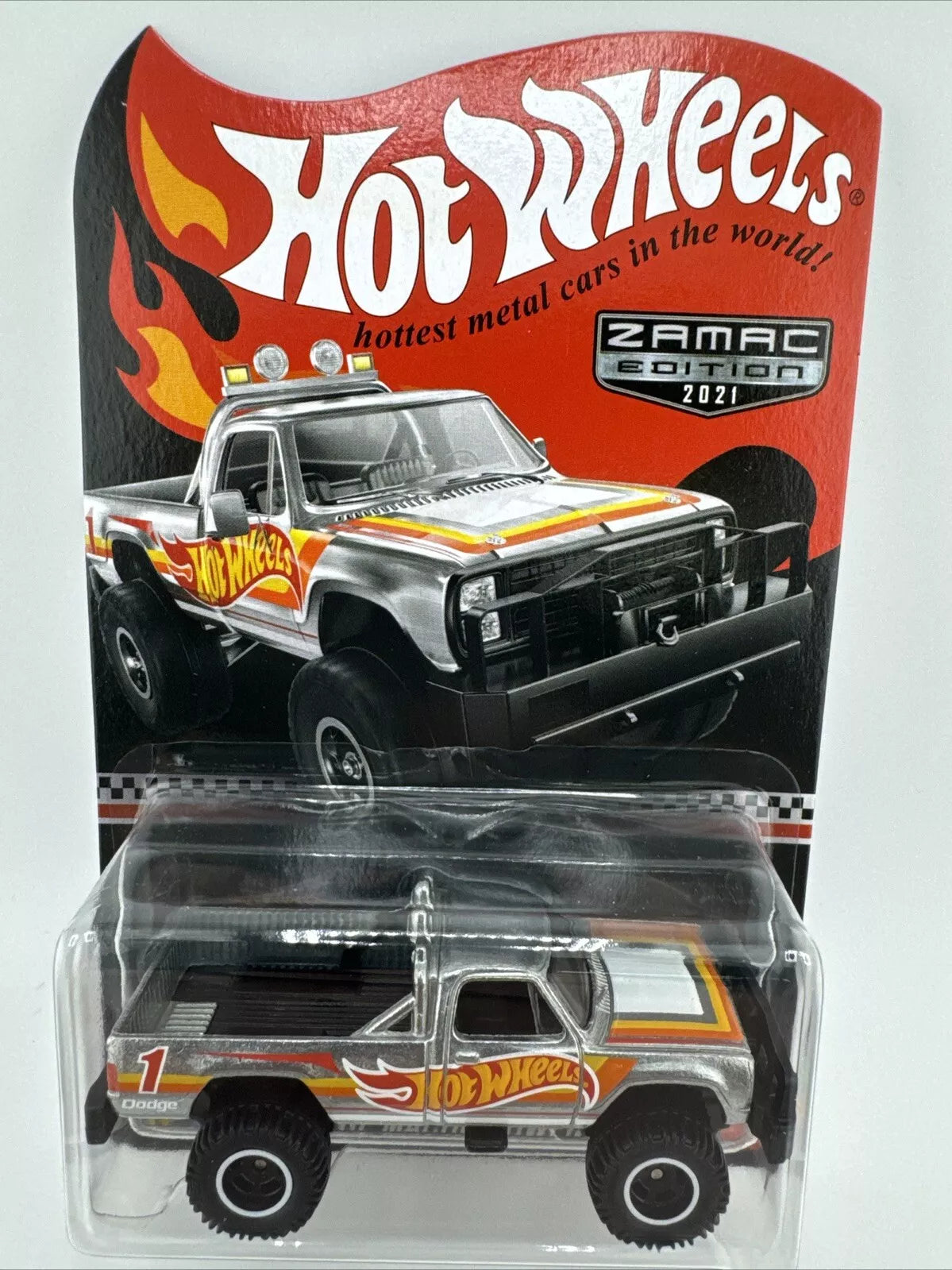 2021 Hot Wheels Walmart Exclusive 1980 Dodge Macho Power Wagon (Zamac Edition)