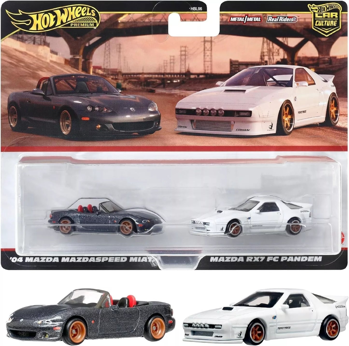 2024 Hot Wheels '04 Mazda Mazdaspeed Miata + RX7 FC Pandem Premium 2 Pack New