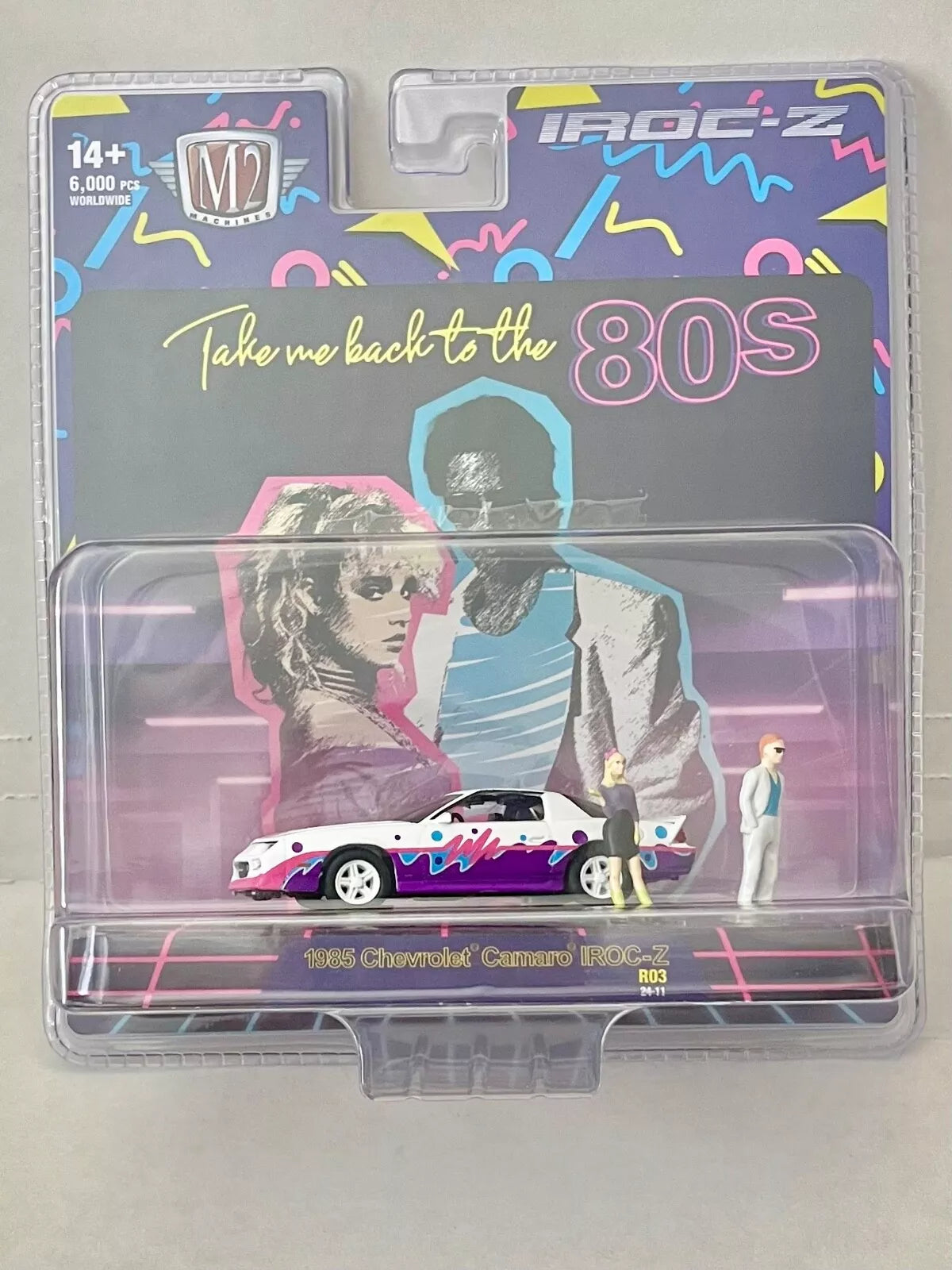 NEW M2 Machines Mini Figures '85 Chevrolet Camaro IROC-Z Take Me Back to the 80s