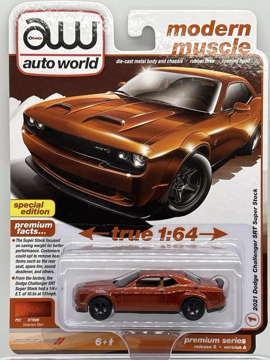 Auto World 1:64 scale 2021 Dodge Challenger SRT Super Stock rel 5A #1