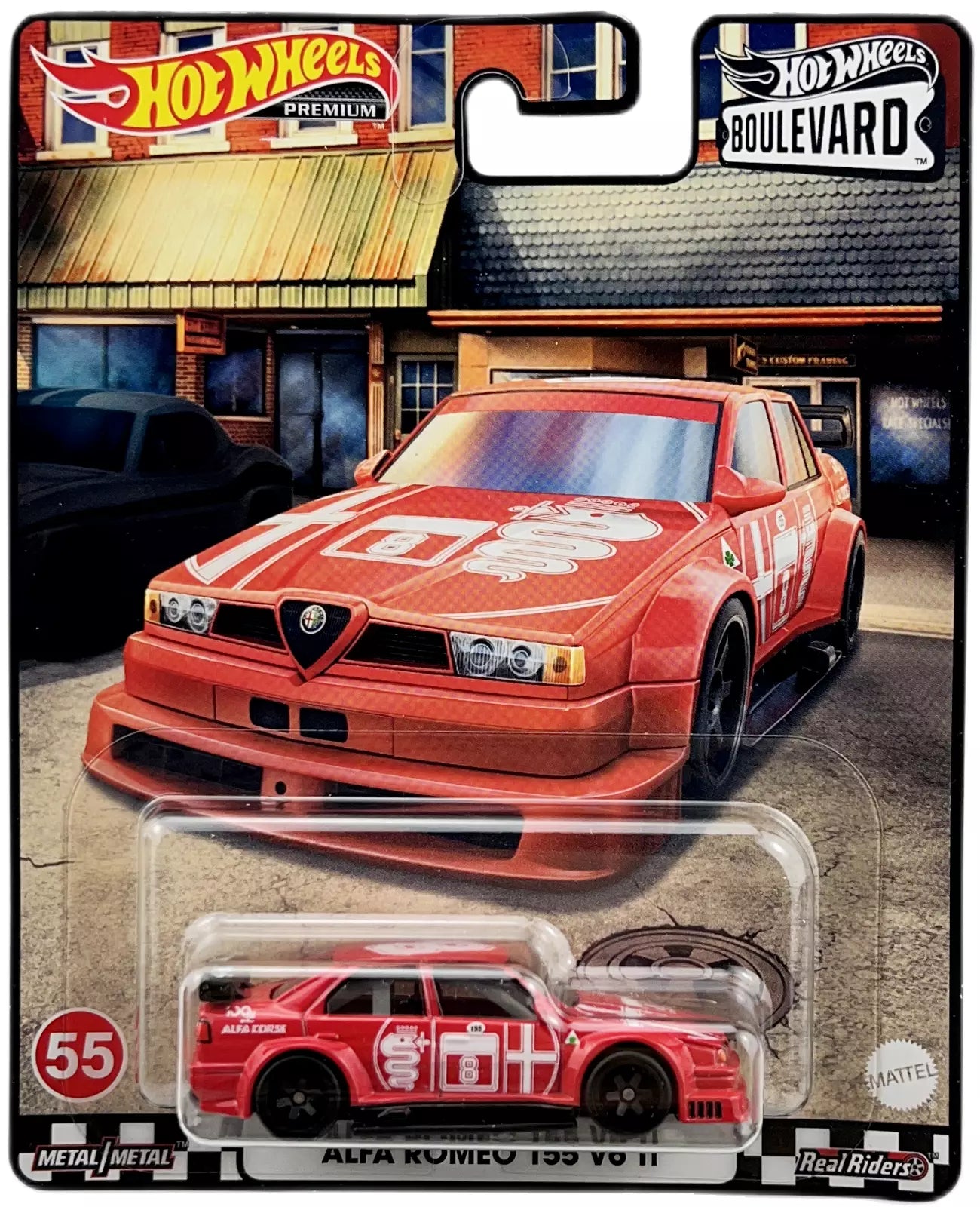 2022 Hot Wheels Premium Boulevard #55 Alfa Romeo 155 V6 Ti Diecast Model Car