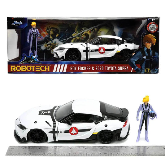 Jada Hollywood Rides: ROBOTECH Roy Focker Figure & 2020 Toyota Supra 1/24 Scale