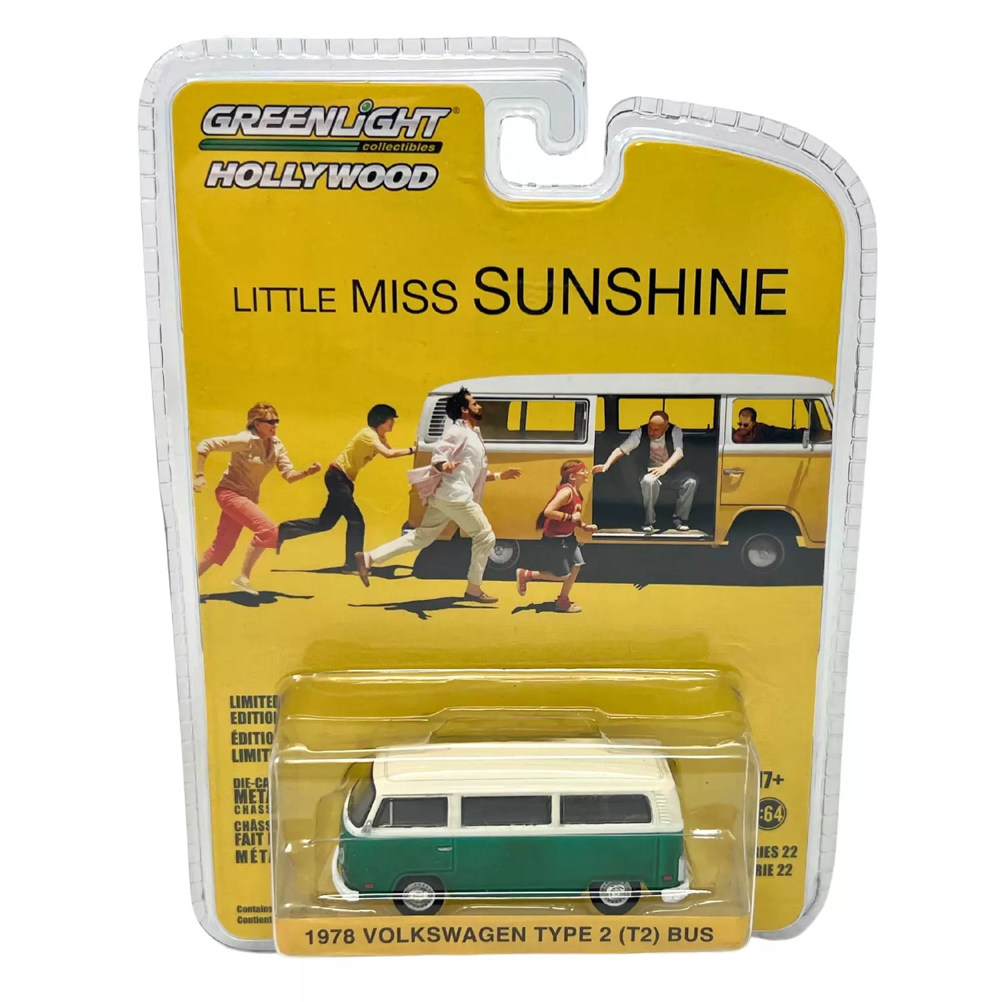 Greenlight Hollywood 1978 Volkswagen Type 2 (T2) LITTLE MISS SUNSHINE Bus Green Machine 1:64 Diecast