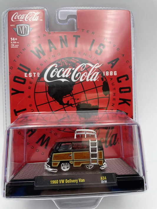 M2 MACHINES COCA~COLA A34 23-34 1960 VW DELIVERY VAN Chrome Wheels