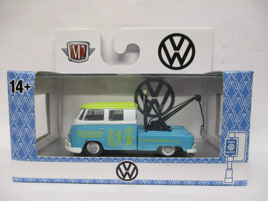 M2 MACHINES 1/64 1960 VW DOUBLE CAB TRUCK USA MODEL TEAL R84