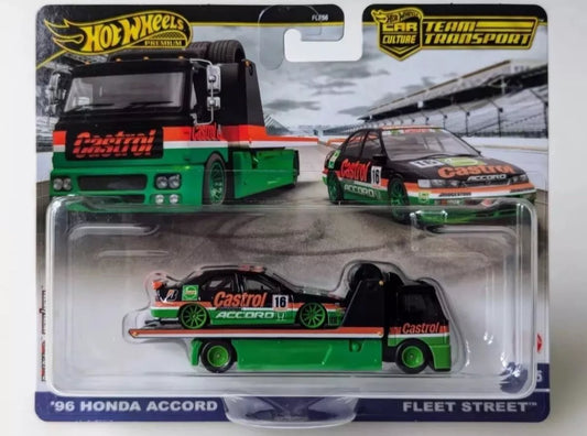 2024 Hot Wheels Premium Team Transport #65 '96 Honda Accord Fleet Street Castrol