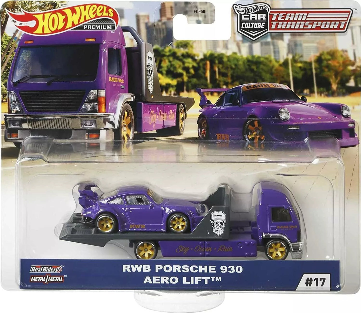 HOT WHEELS TEAM TRANSPORT #17 RWB PORSCHE 930 Purple !