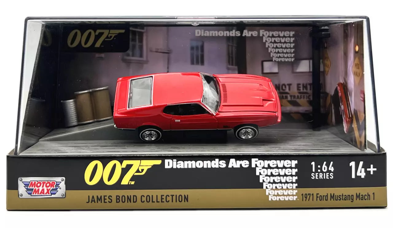 James Bond - 1971 Mustang Mach 1 - 3 inch Diorama - Diamonds Are Forever 1:64