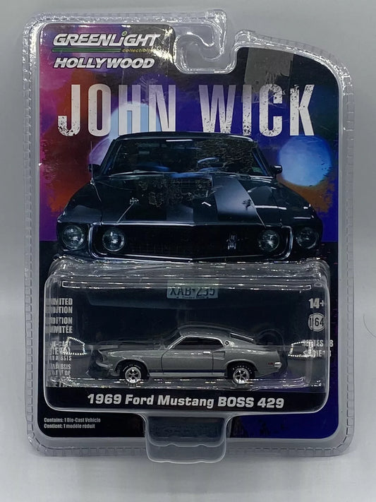 GREENLIGHT HOLLYWOOD series 18 1969 MUSTANG BOSS 429 JOHN WICK =SILVER