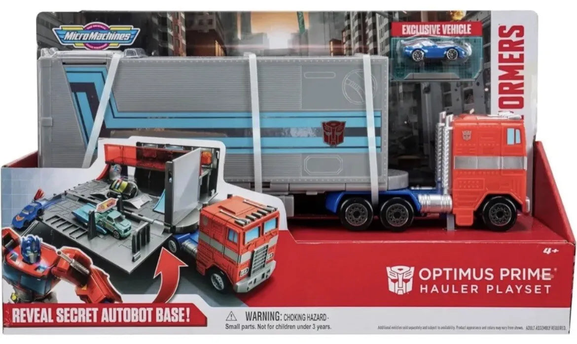 Micro Machines G1 Optimus Prime Hauler PLAYSET Converting Playset +Exclusive New