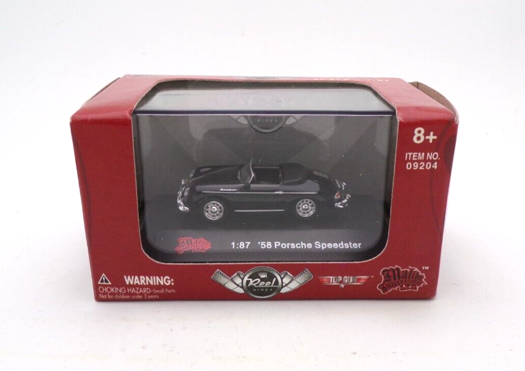 Rare Malibu Int. "TOP GUN" 1958 PORSCHE SPEEDSTER Scale 1:87 09204