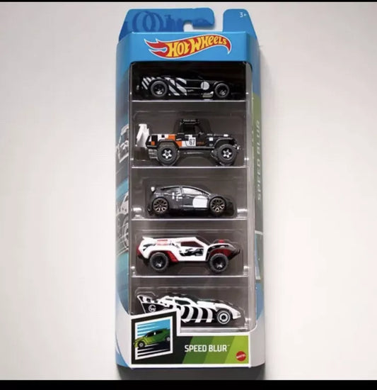 Hot Wheels Speed Blur 5-Pack 1:64 Diecast GTN45 New 2020, Toy Cars