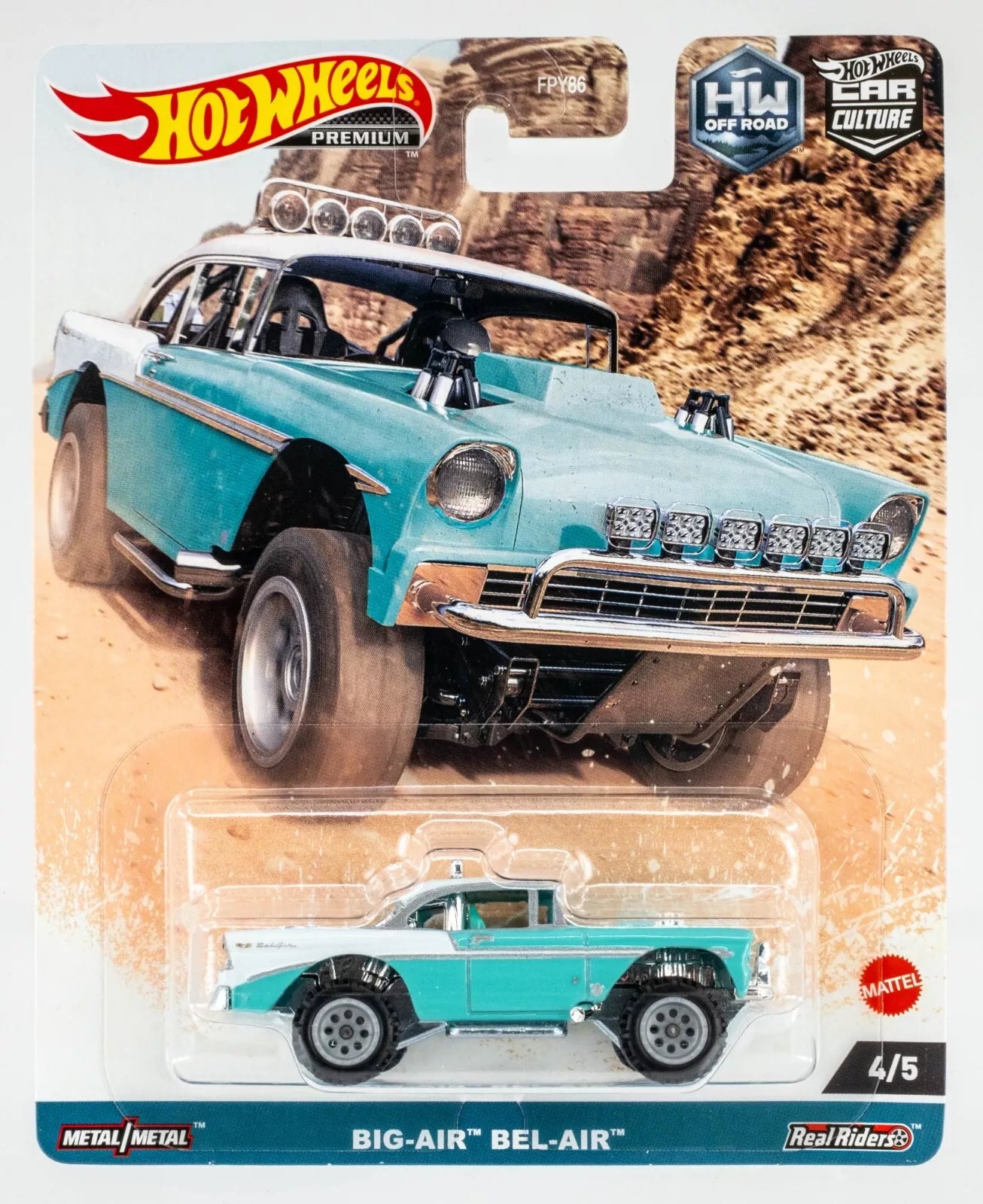 2023 Hot Wheels Car Culture HW Off Road #4 Big Air Bel-Air TURQUOISE BLUE