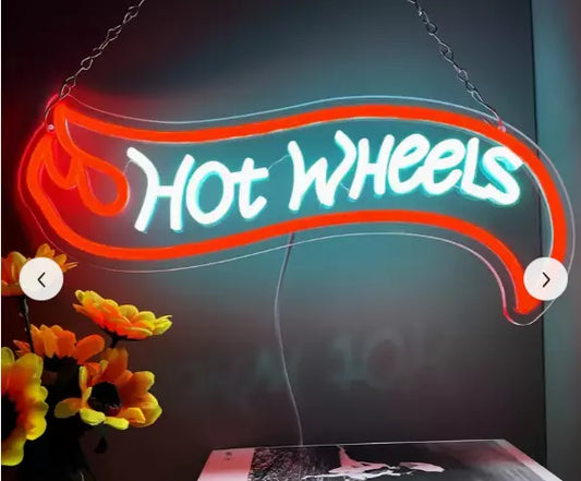 LED / NEON " HOT WHEELS" SIGN