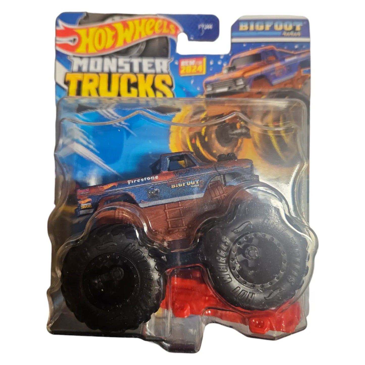 NEW 2024 Hot Wheels Monster Trucks BigFoot 4x4x4 1:64 Scale Freestyle Wreckers