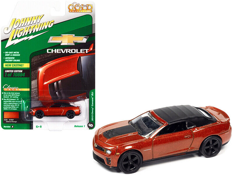 2013 Chevrolet Camaro ZL1 Convertible Inferno Orange Metallic JOHNNY LIGHTNING