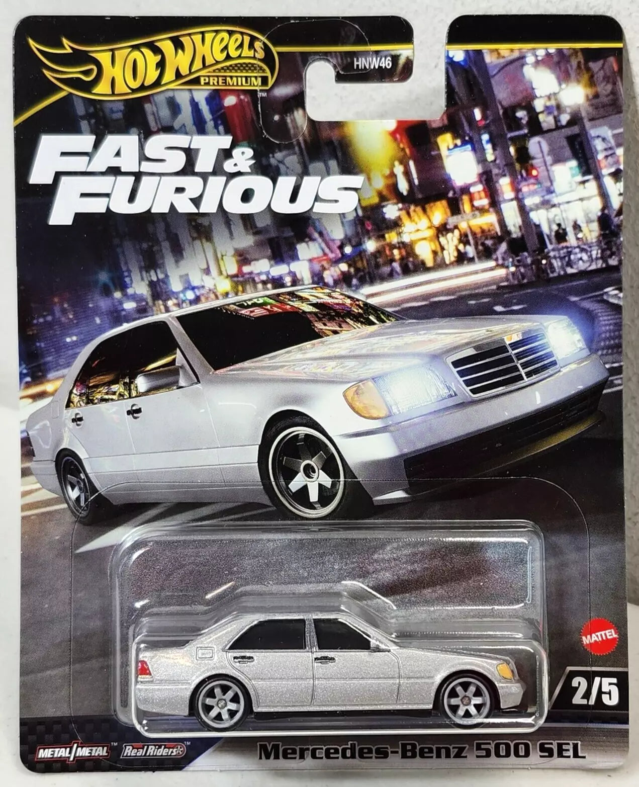 2024 Hot Wheels Fast and Furious 1992 Mercedes S-Class Silver Car 1/64